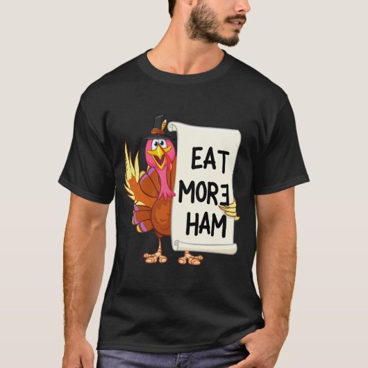 おもしろい暴走トルコ食べモアハム Tシャツ (正面)