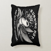 おもしろい更年期熱フラッシュ枕 アクセントクッション (正面(垂直))