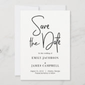 おもしろい書の日付カードの保存 セーブザデート (正面)