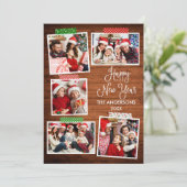 おもしろい書ハッピーニューイヤー木工芸品テープ シーズンカード (スタンド正面)