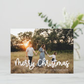 おもしろい書メリークリスマスデザイン シーズンカード (スタンド正面)