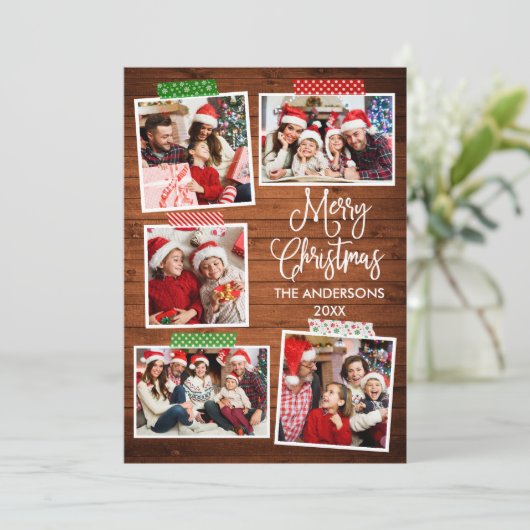 おもしろい書木目楽クリスマスクラフトテープ シーズンカード (スタンド正面)