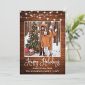 おもしろい書素朴木灯写真 シーズンカード (スタンド正面)