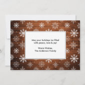 おもしろい書道ウッドクリスマスレッドトラック3写真 シーズンカード (裏面)