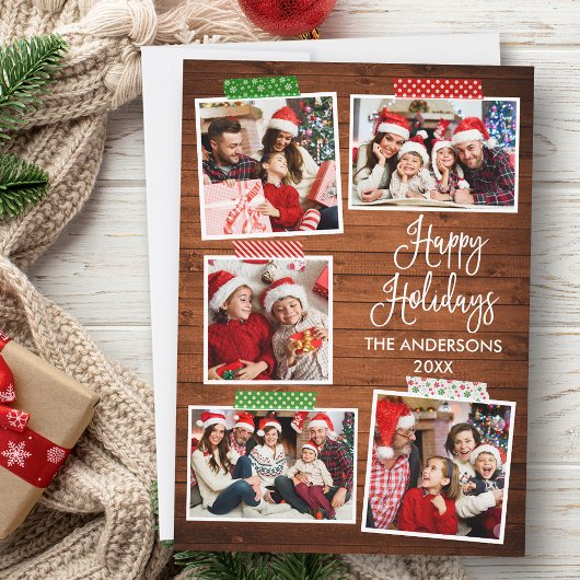 おもしろい書道ウッドハッピーホリデークラフトテープ シーズンカード