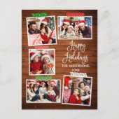 おもしろい書道ウッドハッピーホリデークラフトテープ ポストカード (正面)