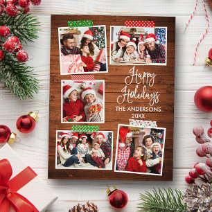おもしろい書道ウッドハッピーホリデークラフトテープ ポストカード