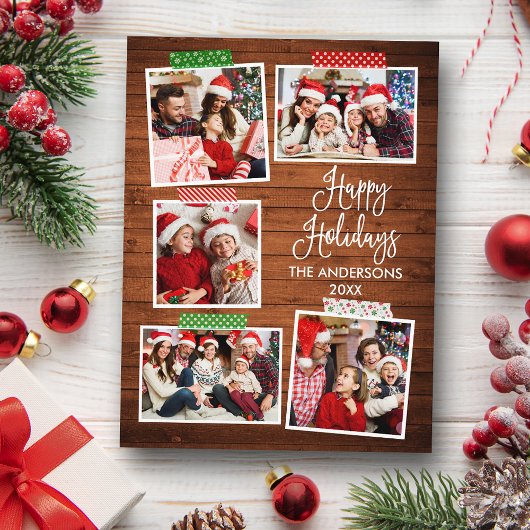 おもしろい書道ウッドハッピーホリデークラフトテープ ポストカード