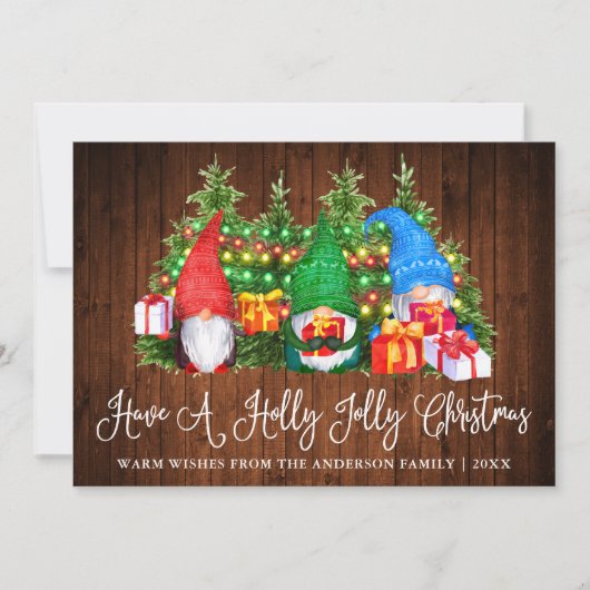 おもしろい書道ウッドホリークリスマスすてき格言 シーズンカード (正面)