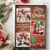 おもしろい書道クラフトテープトラッククリスマスウッド シーズンカード