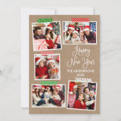 おもしろい書道クラフトハッピーニューイヤー工芸品テープ シーズンカード (正面)