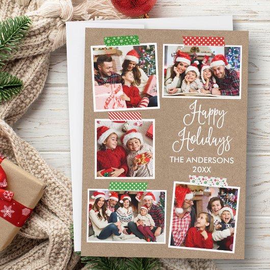 おもしろい書道クラフトハッピーホリデイズクラフトテープ シーズンカード