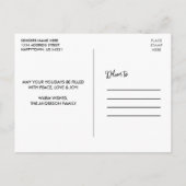 おもしろい書道クラフトハッピーホリデイズクラフトテープ ポストカード (裏面)