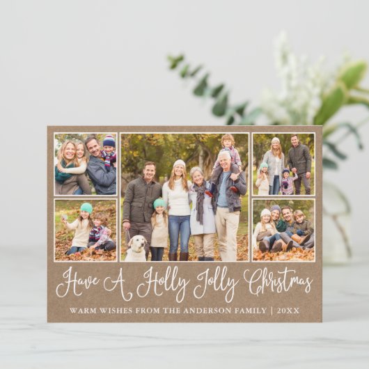 おもしろい書道クラフトホリーすてきクリスマス シーズンカード (スタンド正面)