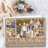 おもしろい書道クラフトホリーすてきクリスマス シーズンカード