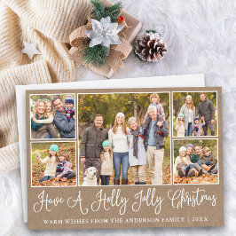 おもしろい書道クラフトホリーすてきクリスマス シーズンカード