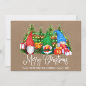 おもしろい書道クラフトメリークリスマス格言 シーズンカード (正面)