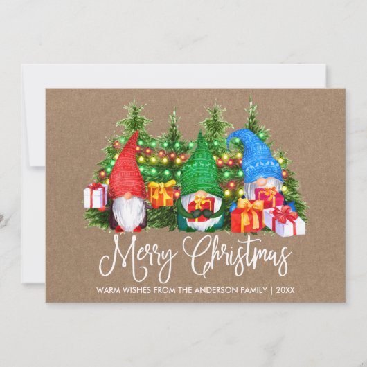 おもしろい書道クラフトメリークリスマス格言 シーズンカード (正面)