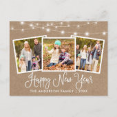 おもしろい書道クラフトライト3写真新年 ポストカード (正面)