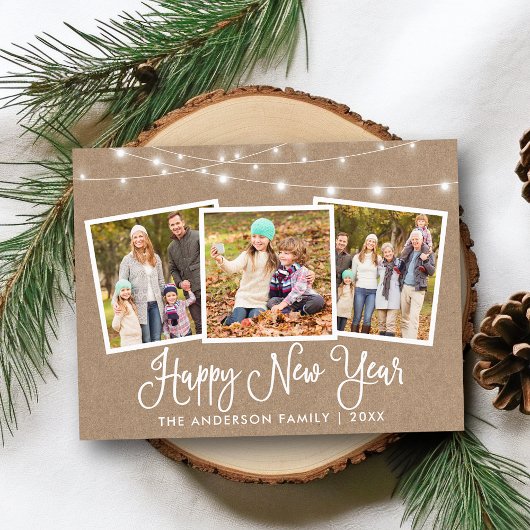 おもしろい書道クラフトライト3写真新年 ポストカード