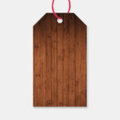 おもしろい書道クリスマスウッドヴィンテージトラック ギフトタグ (裏面)