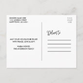 おもしろい書道グリーンウッドライト3写真新年 ポストカード (裏面)