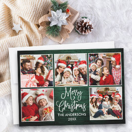 おもしろい書道グリーンウッド5写真クリスマス シーズンカード