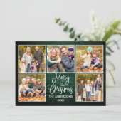 おもしろい書道グリーンウッド5枚の写真クリスマス シーズンカード (スタンド正面)