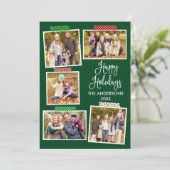 おもしろい書道ハッピーホリデイズクラフトテープグリーン シーズンカード (スタンド正面)