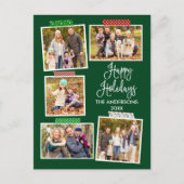 おもしろい書道ハッピーホリデイズクラフトテープグリーン ポストカード (正面)