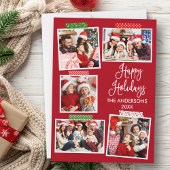 おもしろい書道ハッピーホリデイズクラフトテープレッド シーズンカード