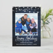 おもしろい書道ブルーウッドライトフォト シーズンカード (スタンド正面)