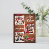 おもしろい書道プライド工芸品テープ木製トラック ポストカード (スタンド正面)