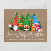 おもしろい書道ホリーすてきクラフトクリスマス格言 ポストカード (正面)