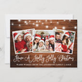 おもしろい書道ホリーすてきクリスマスウッド シーズンカード (正面)