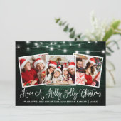 おもしろい書道ホリーすてきクリスマスグリーン材 シーズンカード (スタンド正面)