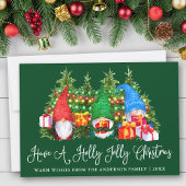 おもしろい書道ホリーすてきクリスマス格言緑 シーズンカード