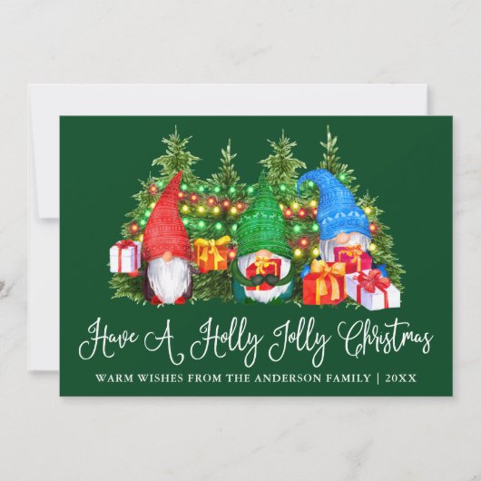 おもしろい書道ホリーすてきクリスマス格言緑 シーズンカード (正面)