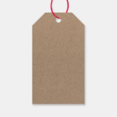 おもしろい書道ヴィンテージトラッククラフトクリスマス ギフトタグ (裏面)