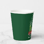 おもしろい書道ヴィンテージトラッククリスマスグリーン 紙コップ (右)