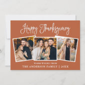 おもしろい書道感謝祭テラコッタ3写真 シーズンカード (正面)