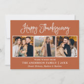 おもしろい書道感謝祭テラコッタ3枚 シーズンカード (正面)