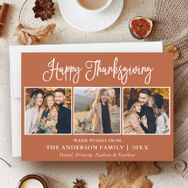 おもしろい書道感謝祭テラコッタ3枚 シーズンカード