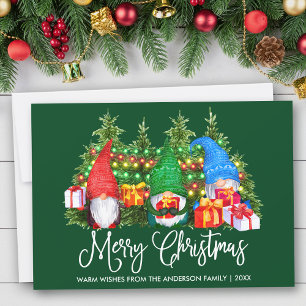 おもしろい書道楽しいクリスマス格言グリーン シーズンカード