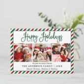 おもしろい書道3フォトグリッターストライプー シーズンカード (スタンド正面)