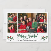 おもしろい書道5 Photo Green Feliz Navidad シーズンカード (正面)