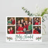 おもしろい書道5 Photo Green Feliz Navidad シーズンカード (スタンド正面)
