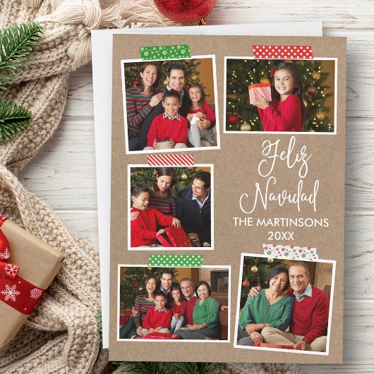 おもしろい書道Kraft Feliz Navidadクラフトテープ シーズンカード