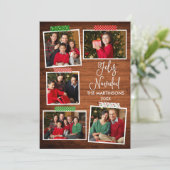 おもしろい書道Wood Feliz Navidadクラフトテープ シーズンカード (スタンド正面)