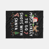 おもしろい最も物語おもしろいの可能性が高いクリスマスのパジャマF フリースブランケット (正面(横))